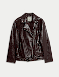 Faux Leather Patent Biker Jacket (6-16 Yrs)