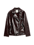 Faux Leather Patent Biker Jacket (6-16 Yrs)