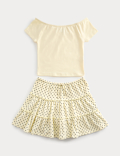 Cotton Rich Bardot Top and Skort Outfit (6-16 Yrs)