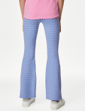 Cotton Rich Wave Print Flared Leggings (6-16 Yrs)
