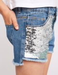 Pure Cotton Sequin Shorts (3-16 Years)