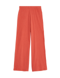 Cotton Blend Wide Leg Trousers (6-16 Yrs)