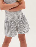 Pure Cotton Striped Shorts