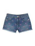 Denim Embroidered Palm Tree Shorts (6-14 Yrs)