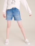 Denim Roll-Up Shorts