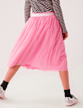 Midi Tulle Glitter Skirt