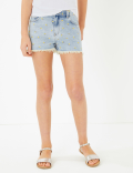 Lemon Embroidered Denim Shorts (6-16 Yrs)