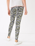 Cotton Rich Zebra Print Leggings (6-16 Yrs)