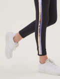 Sequin Side Stripe Slogan Leggings (6-16 Yrs)