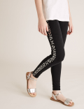 Cotton Animal Side Tape Leggings (6-16 Yrs)
