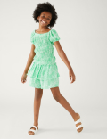 Ditsy Print Frill Skirt
