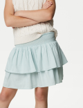 Pure Cotton Shirred Skirt (6-16 Yrs)