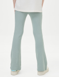 Cotton Rich Ribbed Flared Trousers (6-16 Yrs)