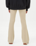 Cotton Rich Ribbed Flared Trousers (6-16 Yrs)