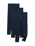 3 Pack Cotton Rich Plain Leggings (6-16 Yrs)