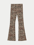 Cotton Rich Animal Flared Leggings (6-16 Yrs)