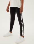 Cotton Rich Unstoppable Slogan Leggings (6-16 Yrs)