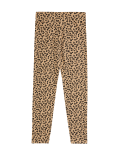 Cotton Rich Leopard Print Glitter Leggings