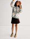 Faux Leather Mini A Line Skirt (6-16 Yrs)