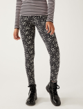 Cotton Rich Heart Print Leggings