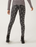 Cotton Rich Heart Print Leggings