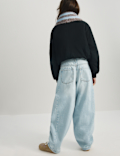 Denim Diamante Baggy Barrel Jeans (6-16 Yrs)