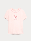 Pure Cotton Bow Baby T-Shirt (6-16 Yrs)