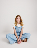 Denim Twill Wide Leg Jumpsuit (6-16 Yrs)