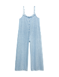 Denim Twill Wide Leg Jumpsuit (6-16 Yrs)