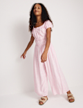 Linen Blend Wide Leg Jumpsuit (6-16 Yrs)