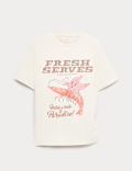 Pure Cotton Starfish Graphic T-Shirt (6-16 Yrs)