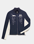 Funnel Neck Embroidered Zip Through Sweatshirt (6-16 Yrs)