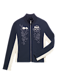 Funnel Neck Embroidered Zip Through Sweatshirt (6-16 Yrs)
