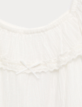 Pure Cotton Frill Top (6-16 Years)