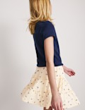 Pure Cotton Tiered Skirt (6-16 Yrs)