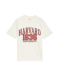 Pure Cotton Harvard Slogan T-Shirt (6-16 Yrs)
