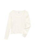 Cotton Rich Lace Trim Top (6-16 Yrs)
