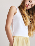 Wide Leg Trousers with Linen (6-16 Yrs)