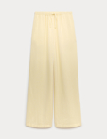 Wide Leg Trousers with Linen (6-16 Yrs)