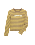 Cotton Rich Striped Slogan Top (6-16 Yrs)