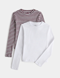 2 Pack Cotton Rich Tops (6-16 Yrs)