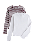 2 Pack Cotton Rich Tops (6-16 Yrs)