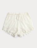 Pure Cotton Broderie Trim Bloomer Shorts (6-16 Years)