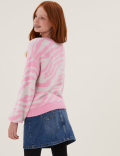 Zebra Print Knitted Jumper (6-16 Yrs)
