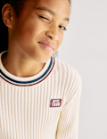 Pure Cotton Ribbed Jumper (6 - 16 yrs)