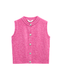 Button Through Knitted Vest (6-16 Yrs)
