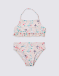 Sustainable Flamingo Print Bikini Set (3-16 Years)