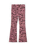 Cotton Rich Zebra Print Flared Leggings