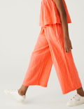 Pure Cotton Wide Leg Trousers