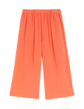 Pure Cotton Wide Leg Trousers